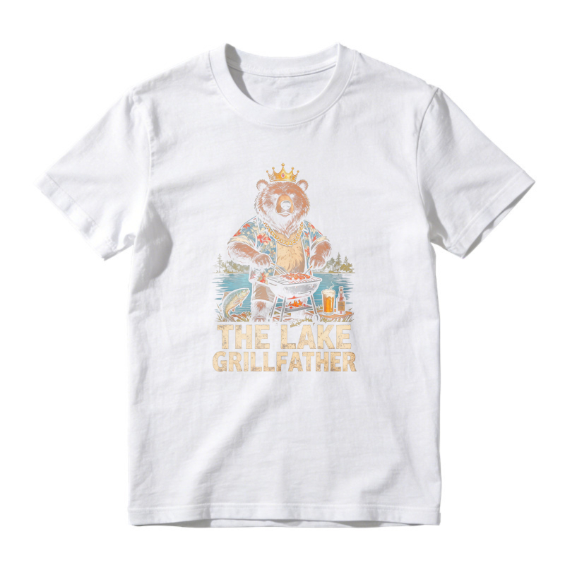 The Lake Grillfather Bear With Crown And Grill Unisex Classic T-shirt
