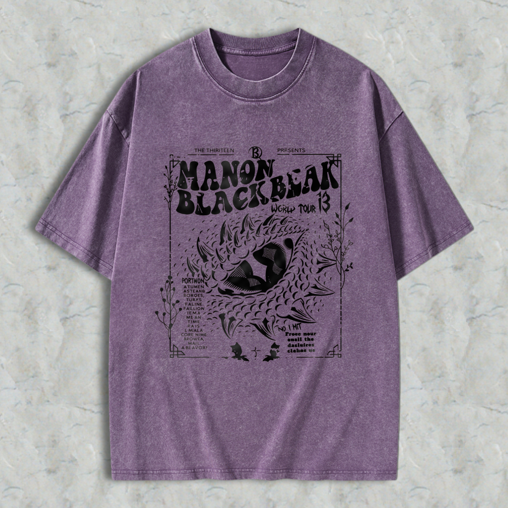 Wardrobecart Manon Blackbeak Magic Tour 13 Concert Poster Design Unisex Washed T-shirt