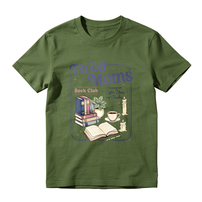 Wardrobecart Tired Moms Book Club Reading On Coffee Chaos And Chapters Unisex Classic T-shirt