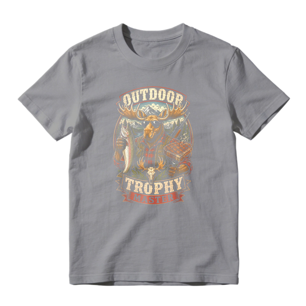 Outdoor Trophy Master Moose Hunting Fishing Graphic Unisex Classic T-shirt