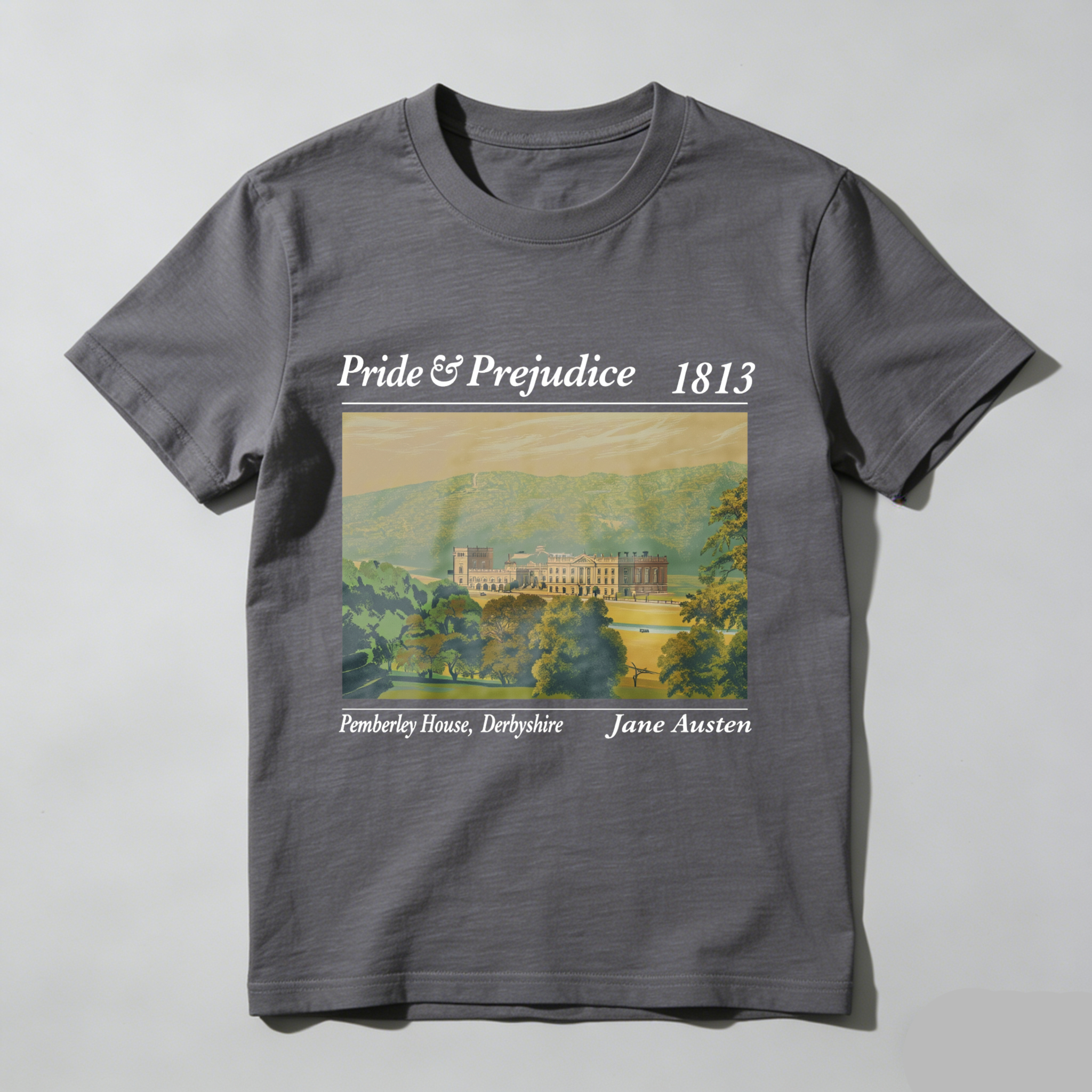 Wardrobecart Pride And Prejudice 1813 Pemberley House Derbyshire Jane Austen Tshirt