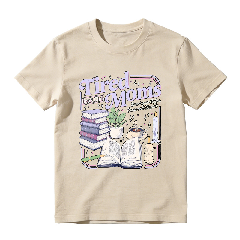 Wardrobecart Tired Moms Book Club Reading With Tea Candles And Plants Unisex Classic T-shirt