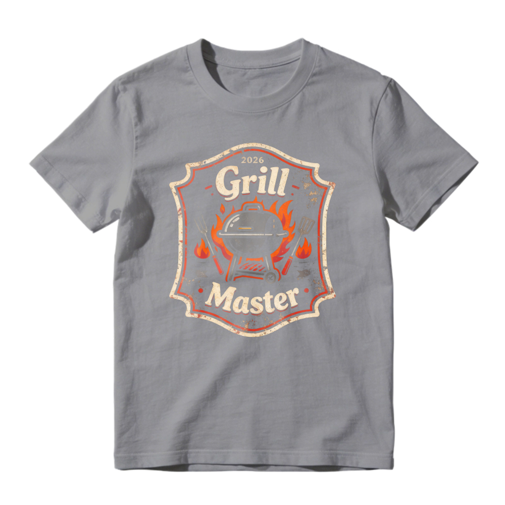 Grill Master 2026 Barbecue Flame Grill Fork Spatula Vintage Badge Unisex Classic T-shirt