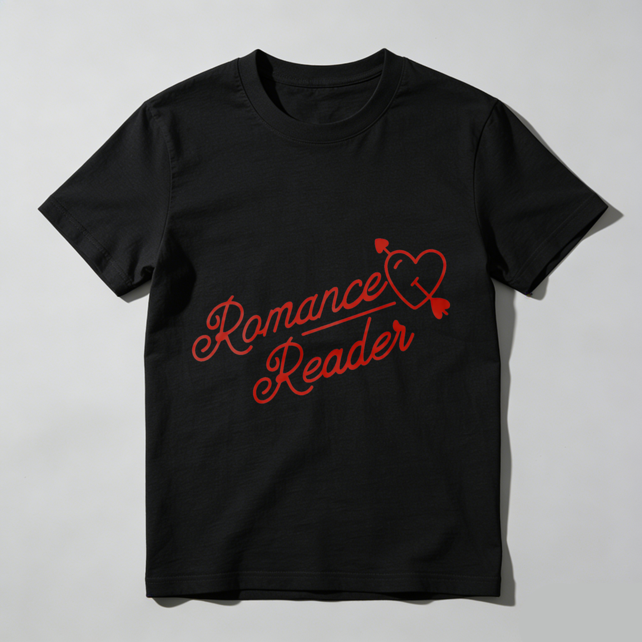 Wardrobecart Romance Reader Heart Arrow Design Tshirt