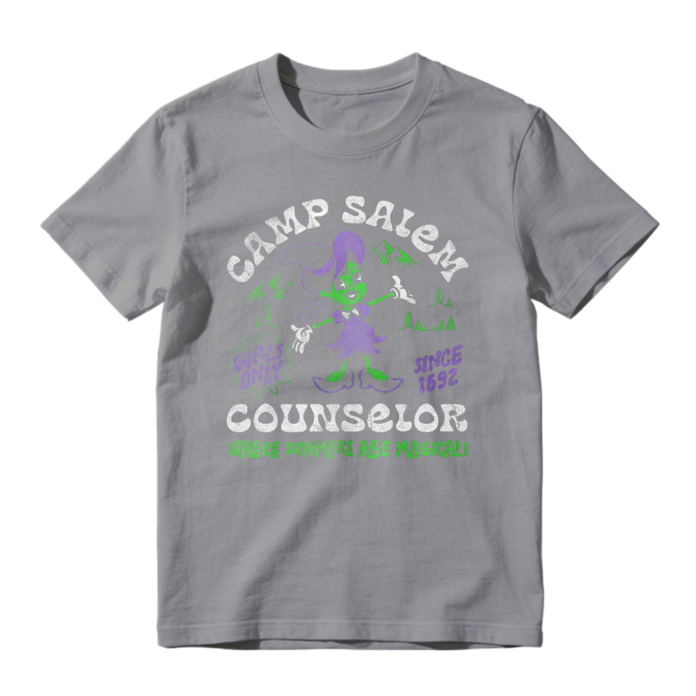 Camp Salem Counselor Since 1692 Girls Only Where Summers Are Magical Witch Graphic T-shirt