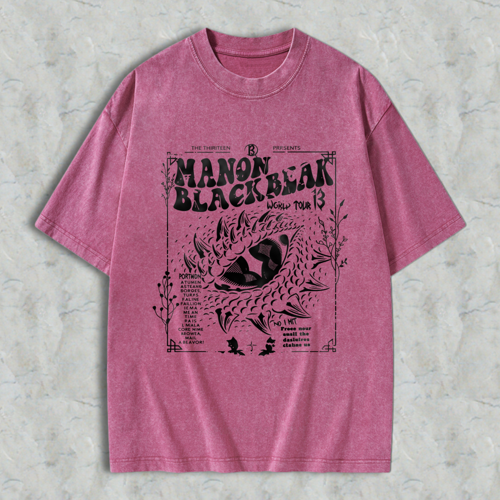 Wardrobecart Manon Blackbeak Magic Tour 13 Concert Poster Design Unisex Washed T-shirt