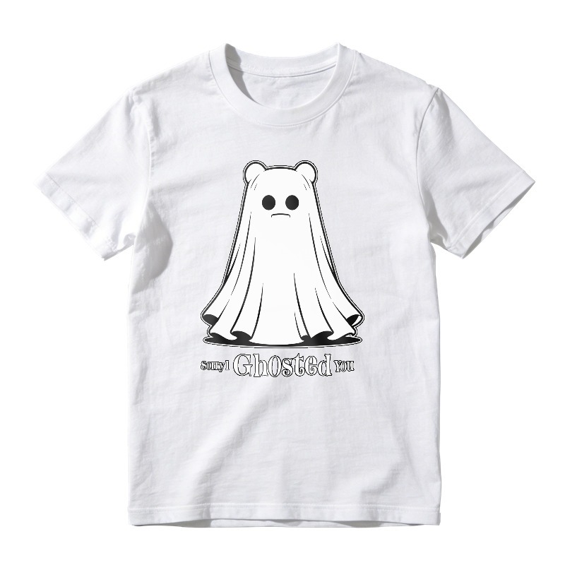 Sorry I Ghosted You Cute Bear Ghost Halloween Humor Unisex Classic T-shirt