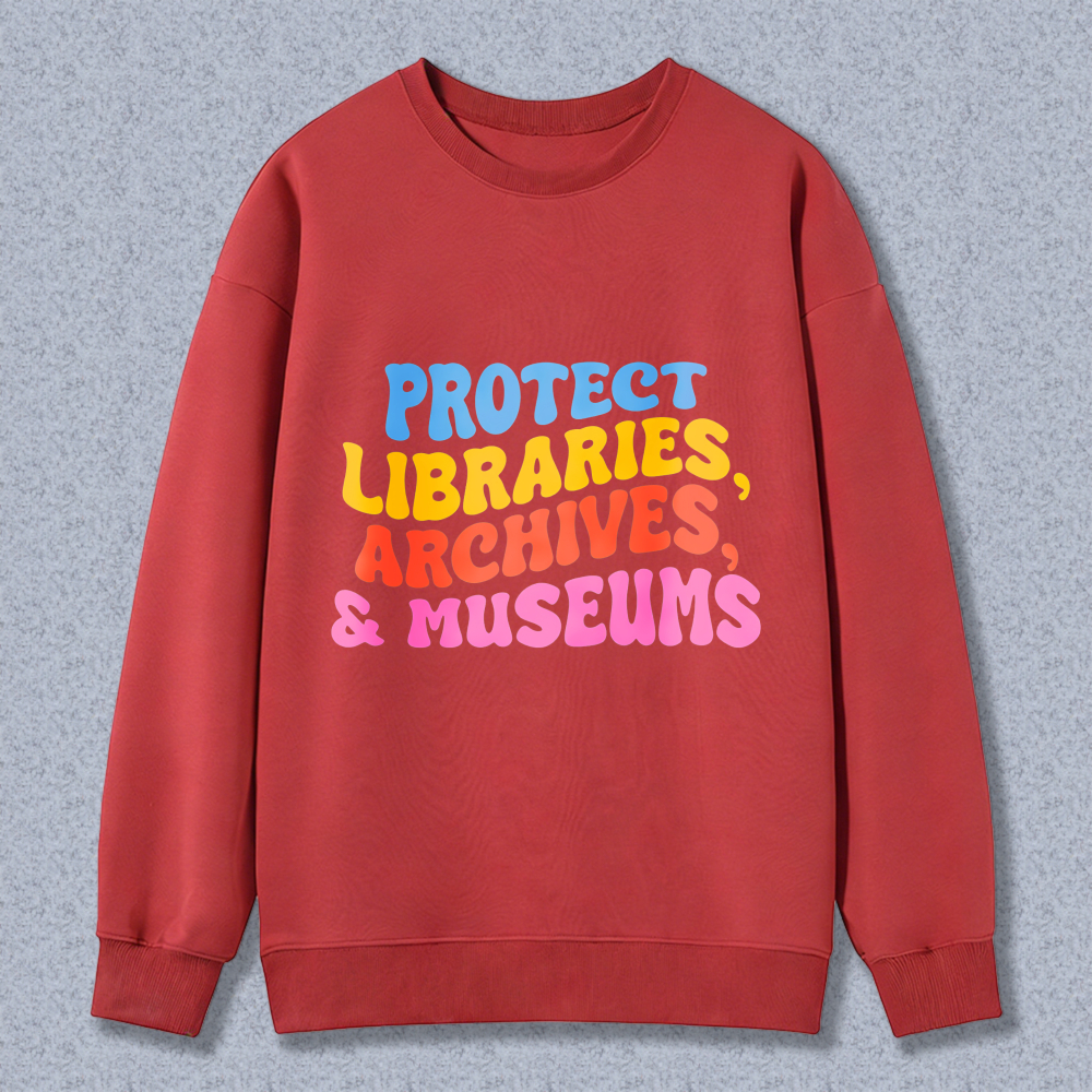 Wardrobecart Protect Libraries Archives And Museums Unisex Classic Sweatshirt