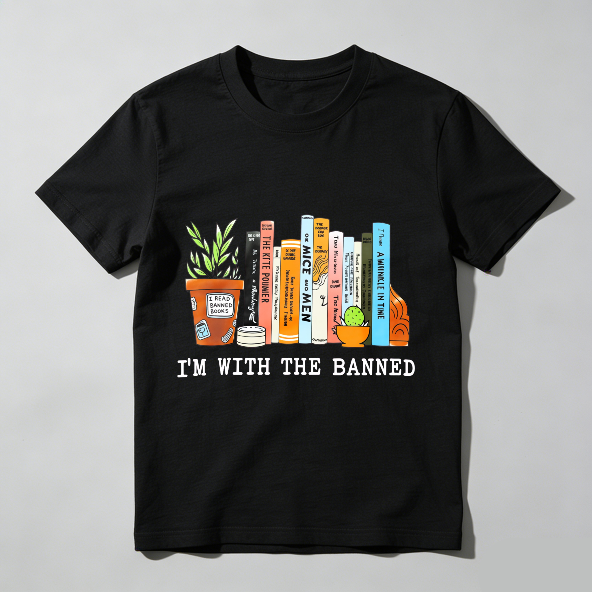 Wardrobecart I'm With The Banned Books Shelf Tshirt