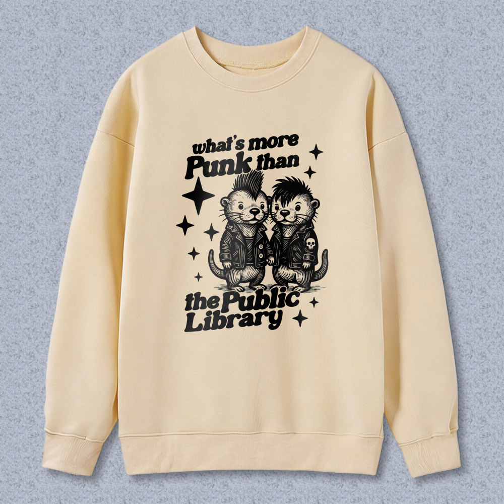 Wardrobecart What's More Punk Than The Public Library Cats Unisex Classic Sweatshirt