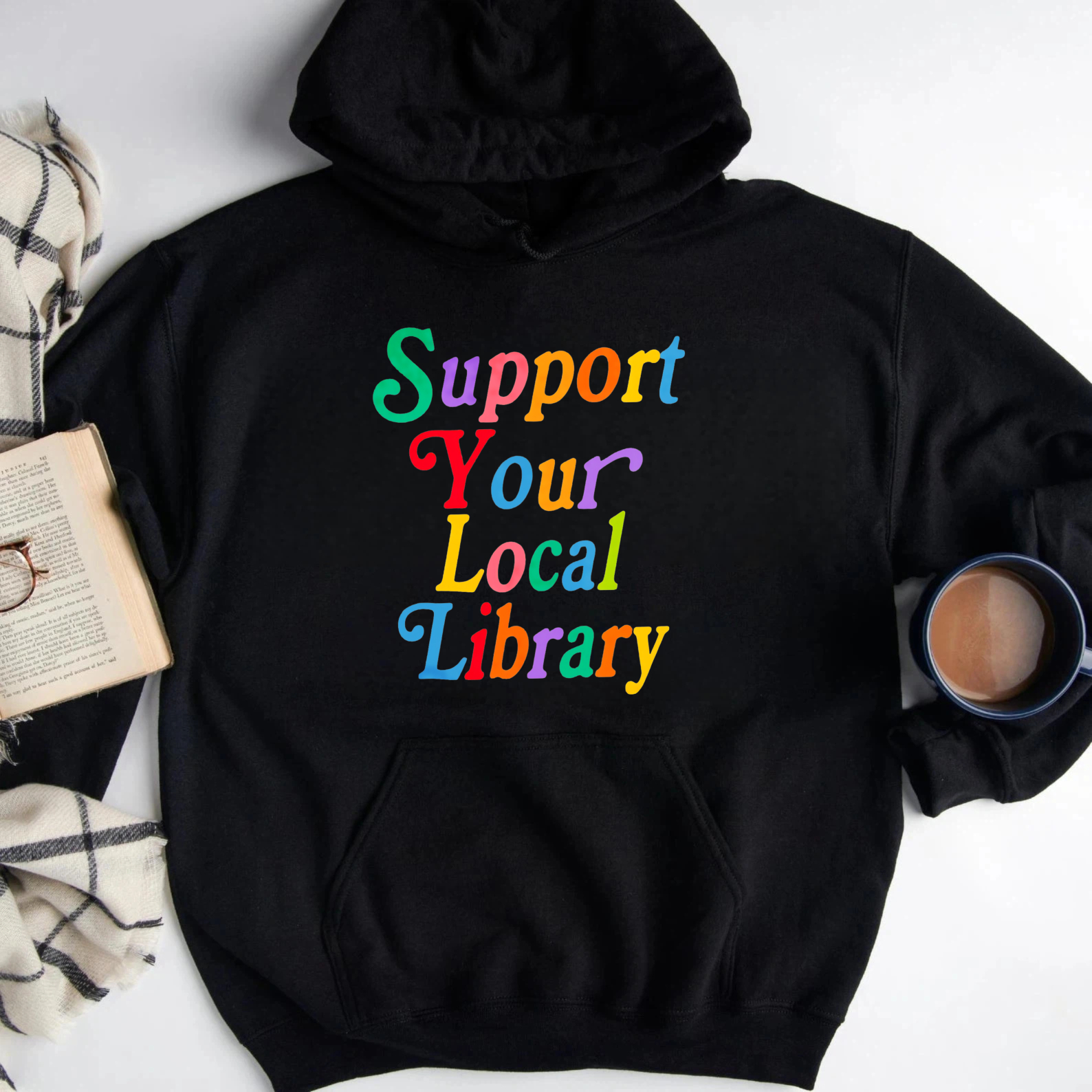 Wardrobecart Support Your Local Library Unisex Classic Hoodie