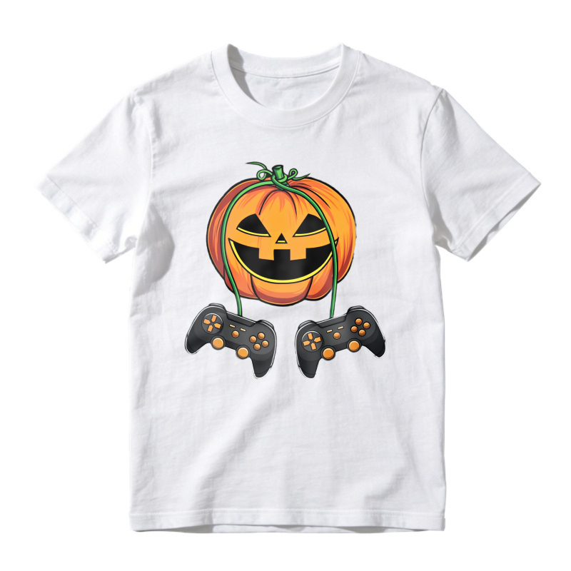 Halloween Pumpkin With Game Controllers, Unisex Classic T-shirt