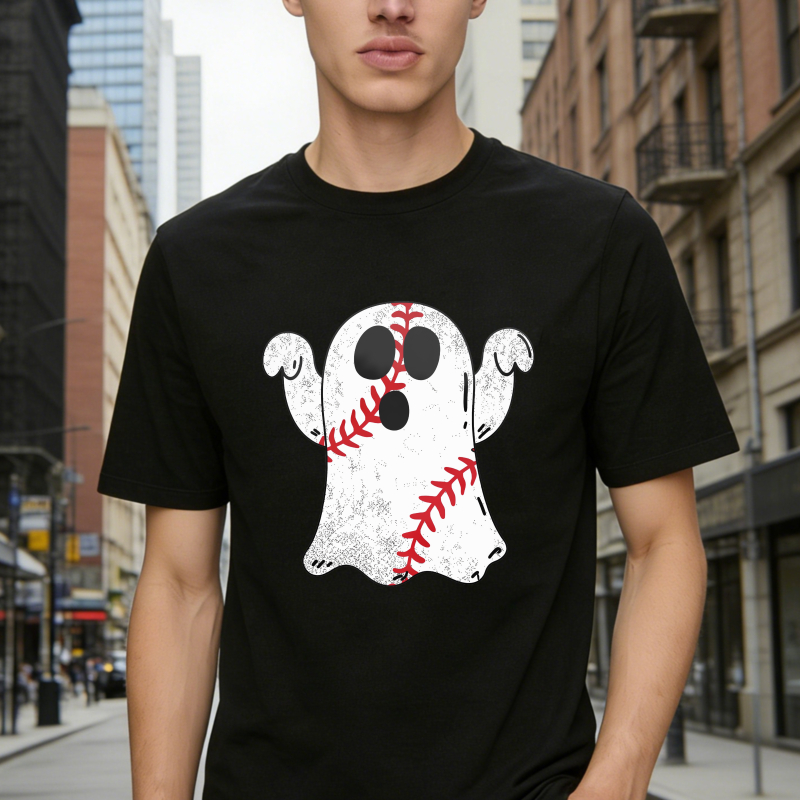 Baseball Ghost Pattern Unisex Classic T-shirt