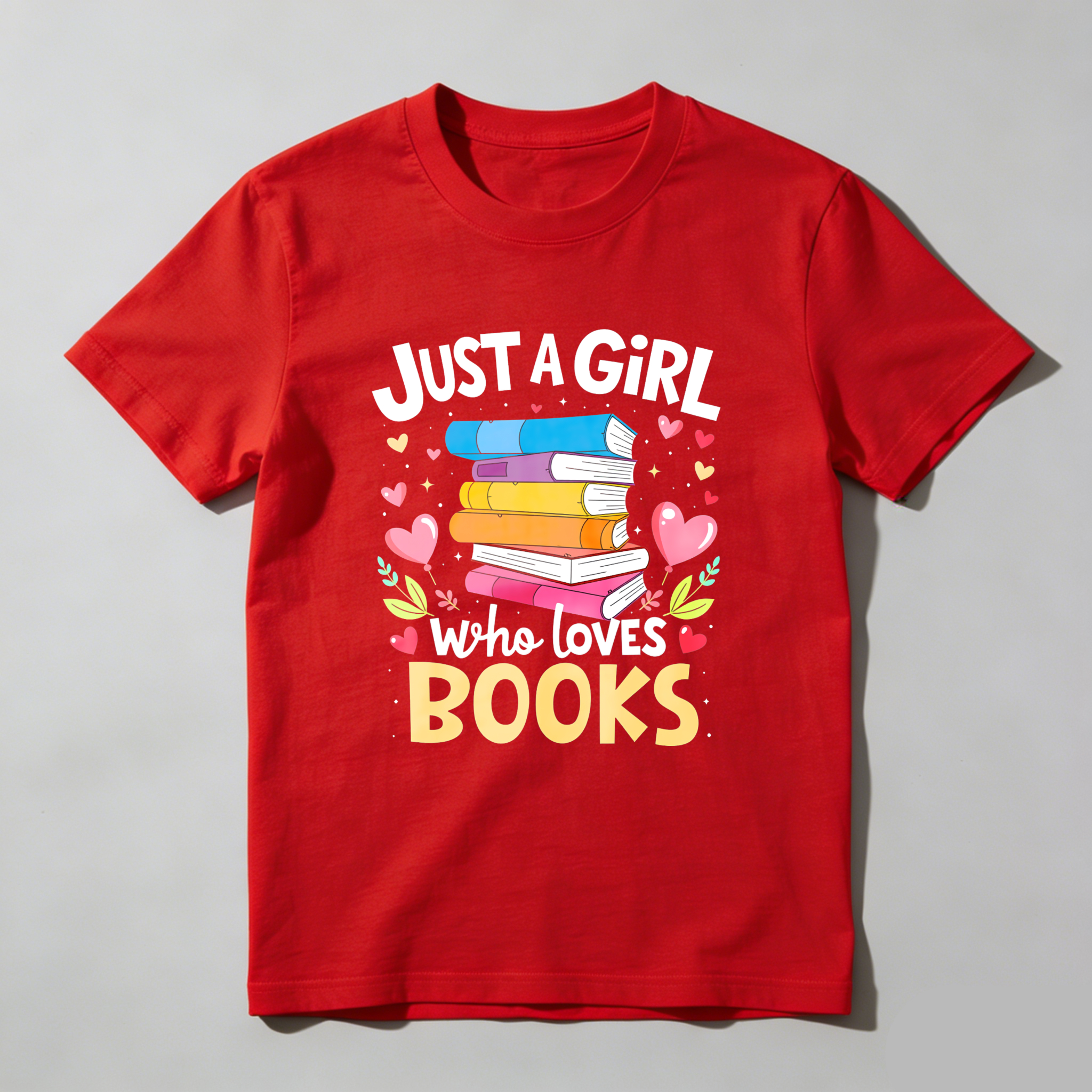 Wardrobecart Just A Girl Who Loves Books Tshirt(1)