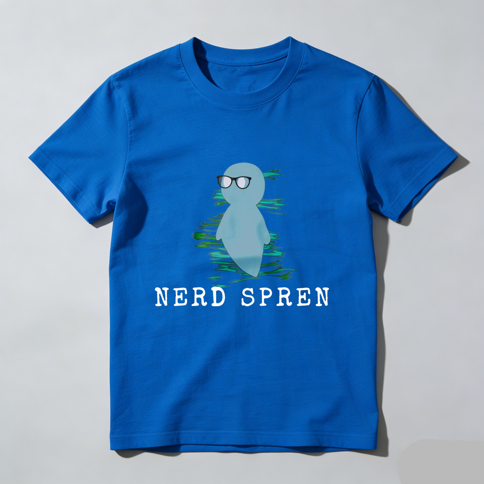 Wardrobecart Nerd Spren With Glasses And Water Ripple Effect Tshirt