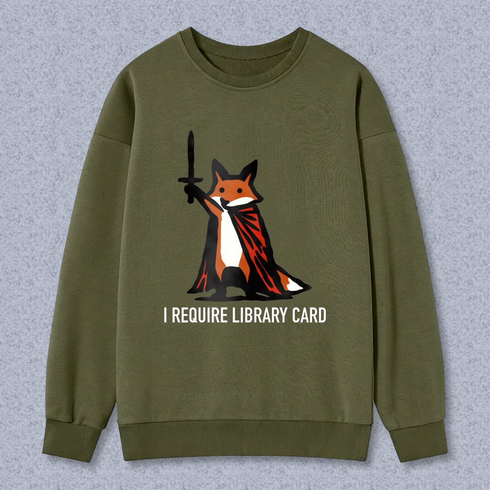 Wardrobecart Fox With Sword And Cape Unisex Classic Sweatshirt