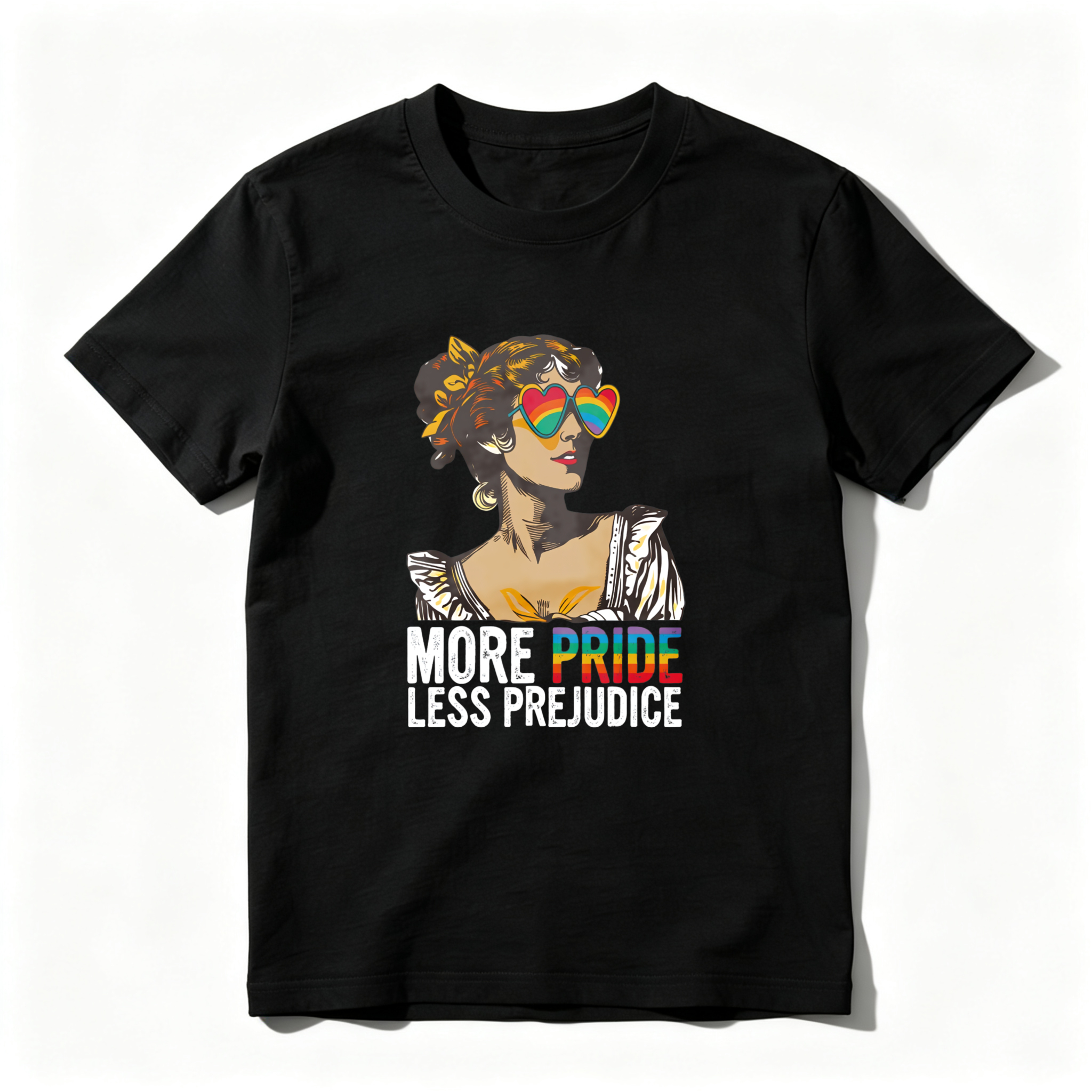 Wardrobecart More Pride Less Prejudice Rainbow Woman tshirt