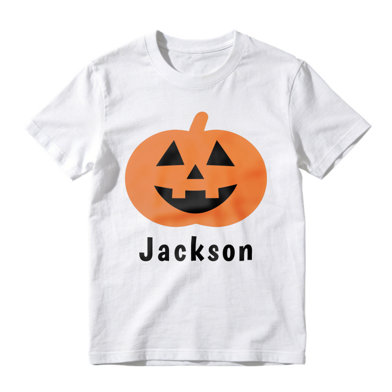 Orange Jack O Lantern Pumpkin With Jackson Name Unisex Classic T-shirt