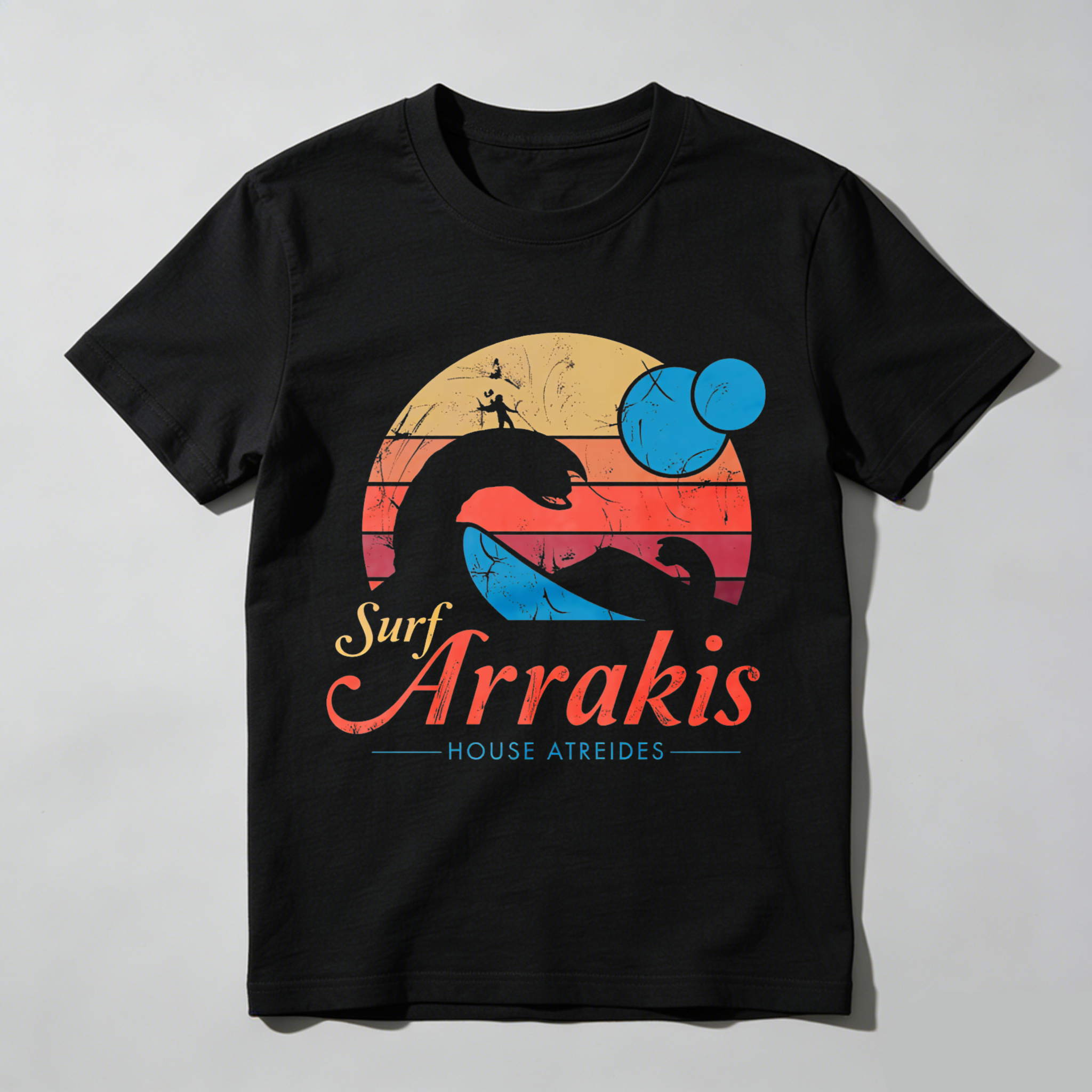 Wardrobecart Surf Arrakis House Atreides Desert Snake Sunset Tshirt