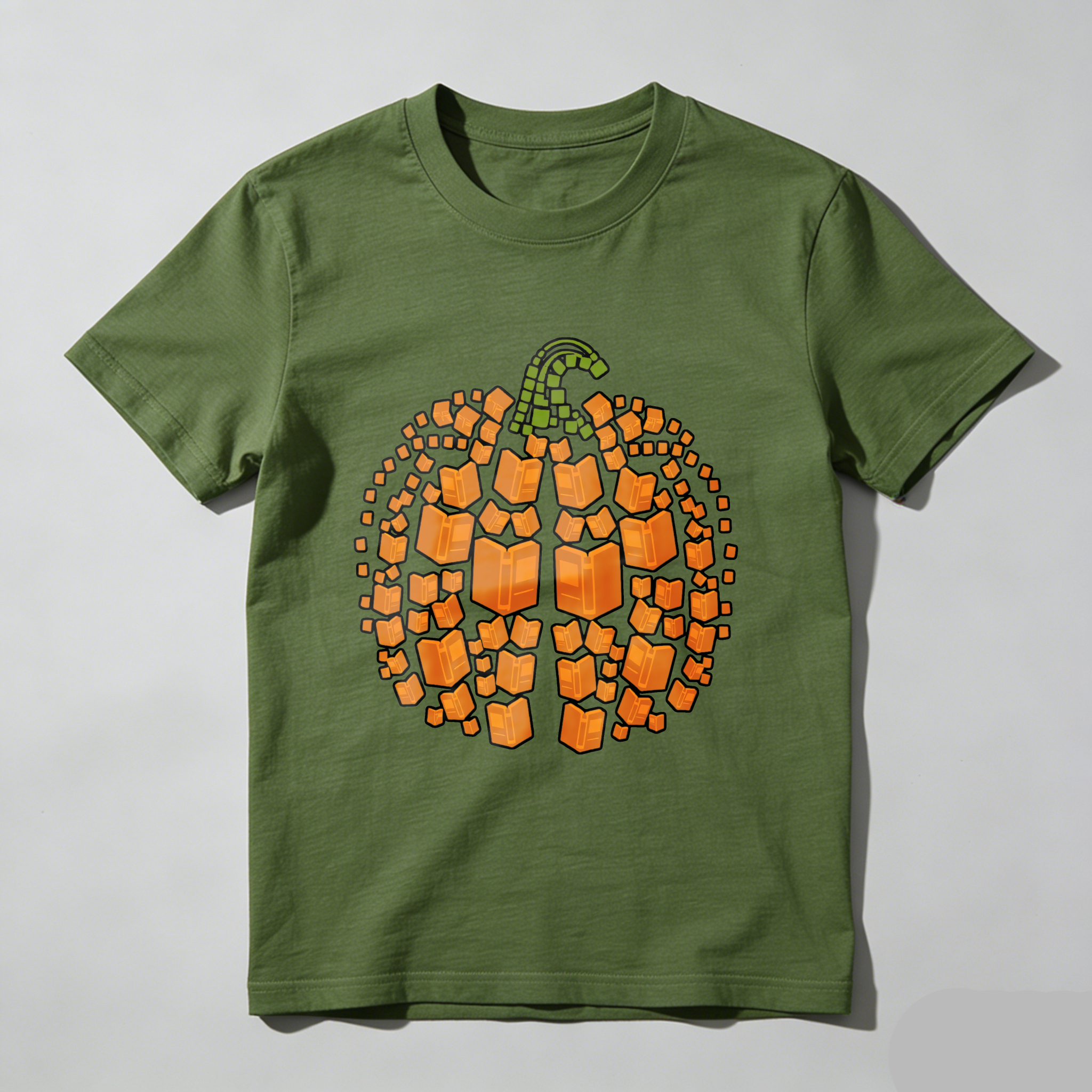 Wardrobecart Pumpkin Made Of Open Books Pattern Tshirt