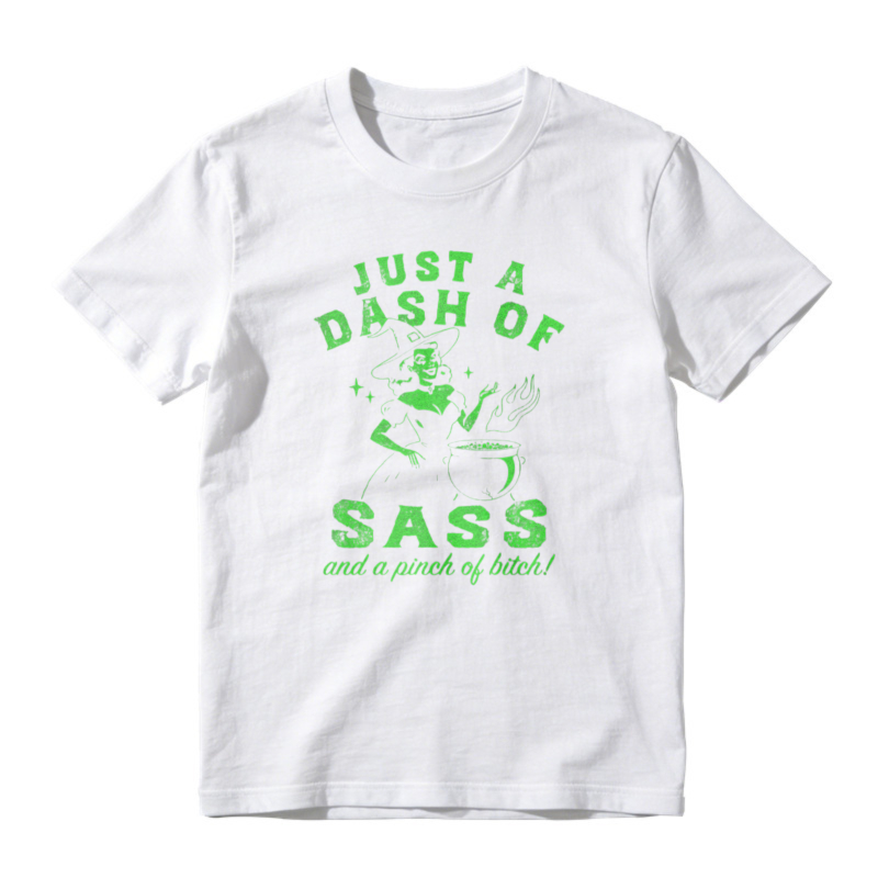 Just A Dash Of Sass And A Pinch Witch Cauldron Graphic T-shirt