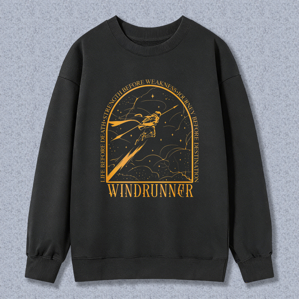 Wardrobecart Windrunner Sky Adventure With Mountain And Clouds Design Unisex Classic Sweatshirt