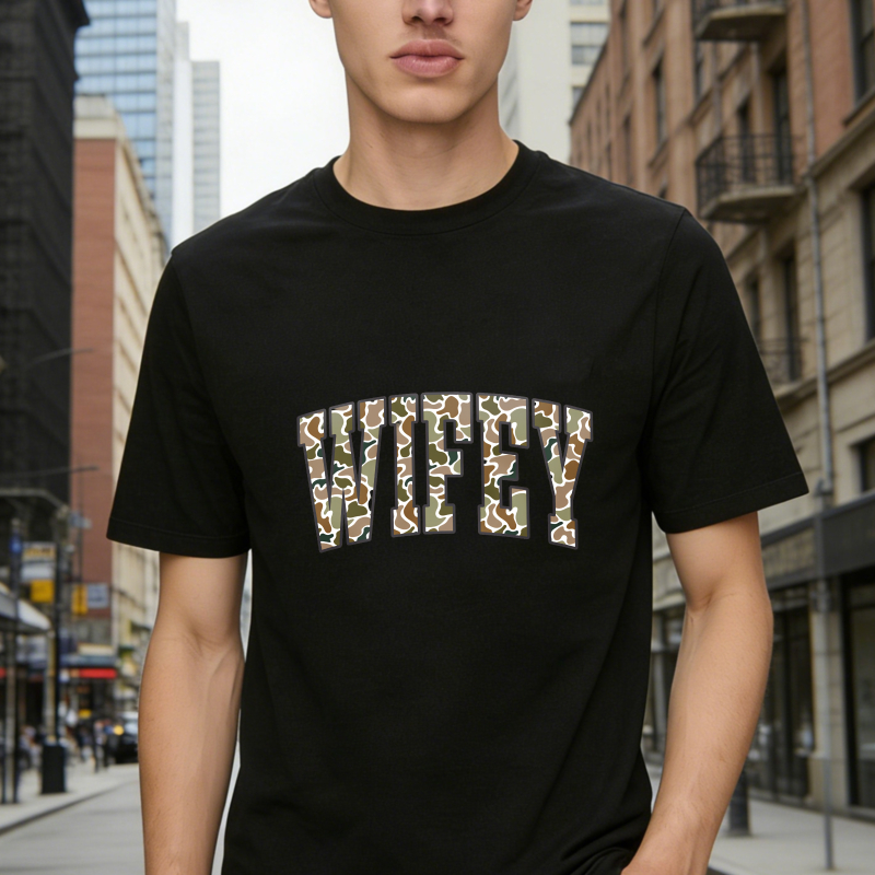 Comfort Colors Camouflage Wifey Shirt