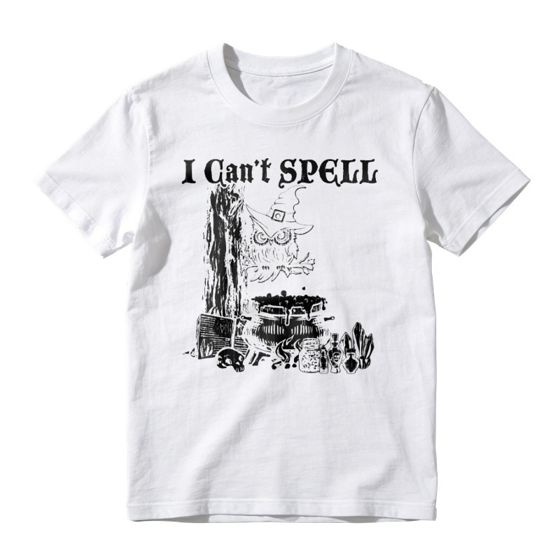 I Cant Spell Funny Witch Halloween Graphic T-shirt
