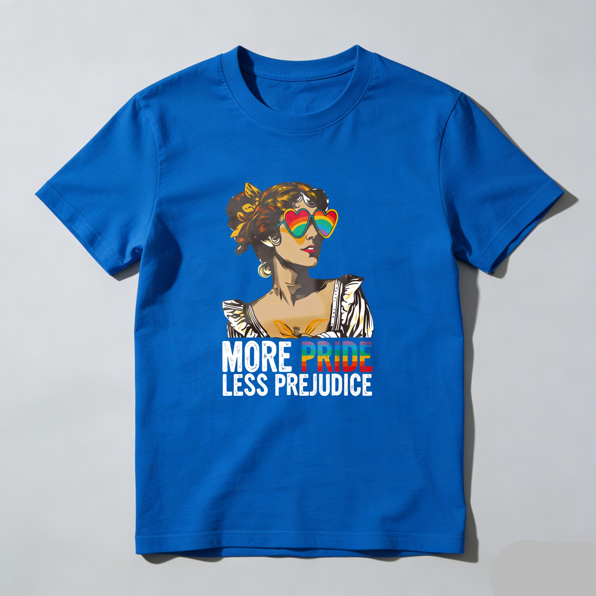 Wardrobecart More Pride Less Prejudice Rainbow Woman tshirt