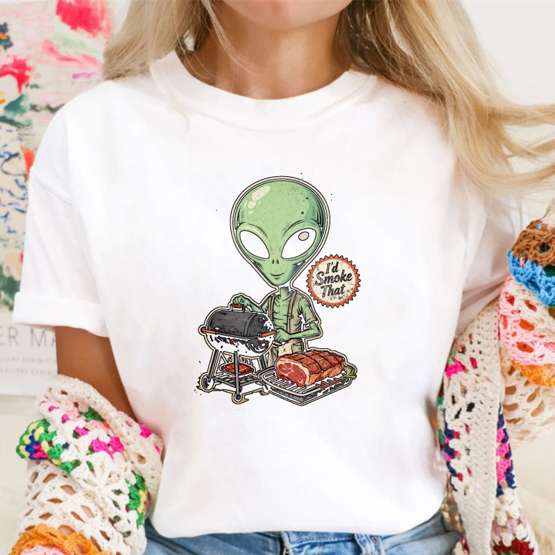 Alien Grilling Barbecue I D Smoke That Unisex Classic T-shirt