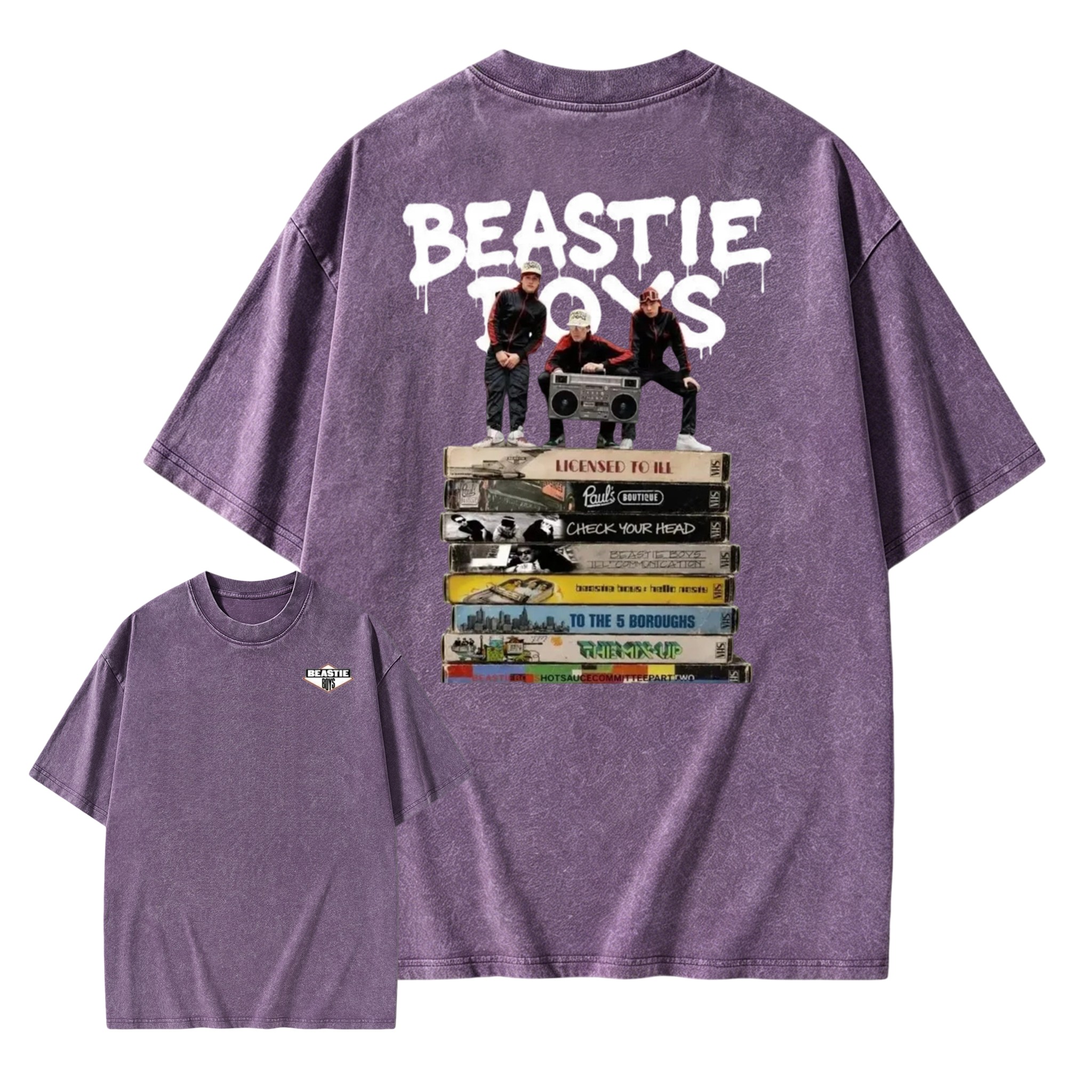 Beastie Boys Hip Hop Music Band Shirt Vintage Album Washed T-Shirt
