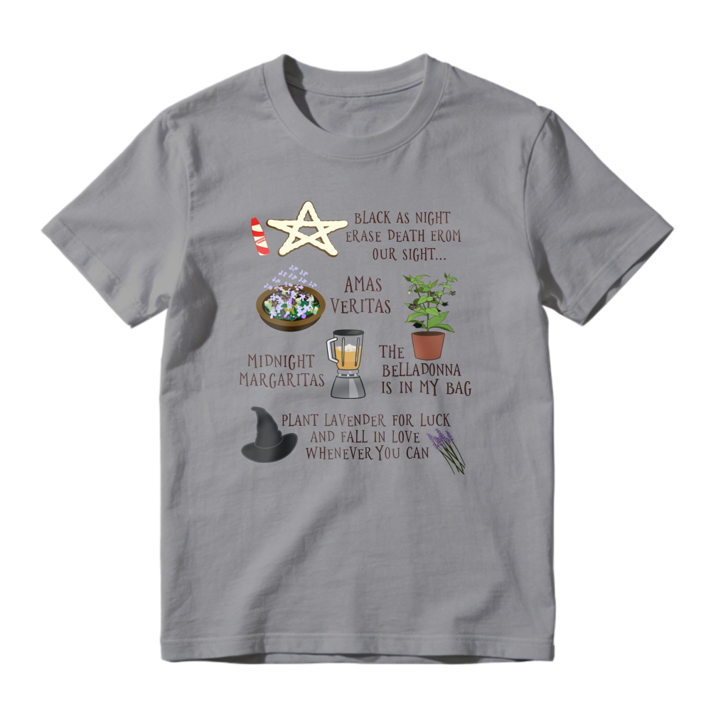 Witchy Aesthetic With Pentagram, Midnight Margaritas, Belladonna Plant And Lavender Quote, Unisex Classic T-shirt