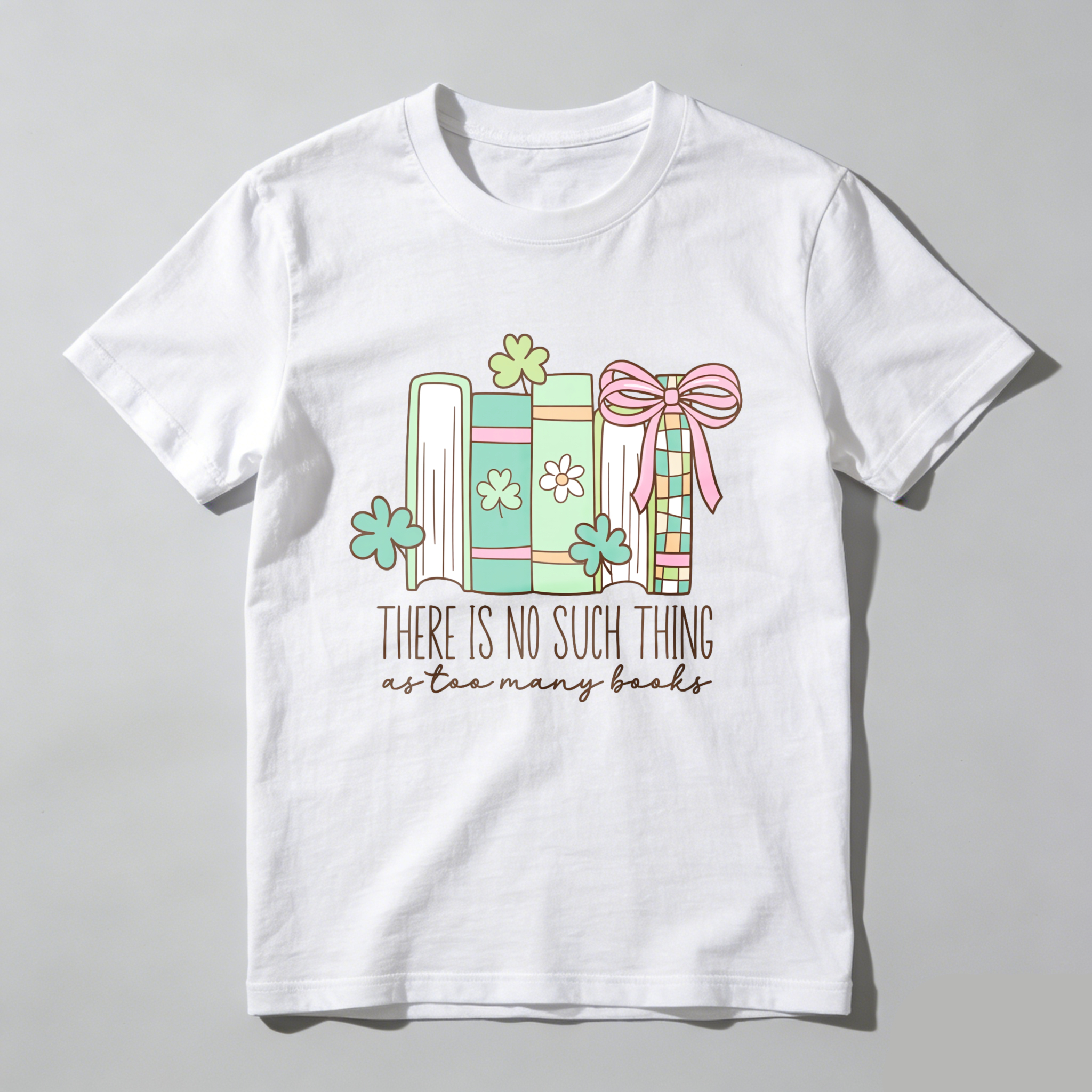 WardrobecartBooks With Flowers And Ribbon Design tshirt