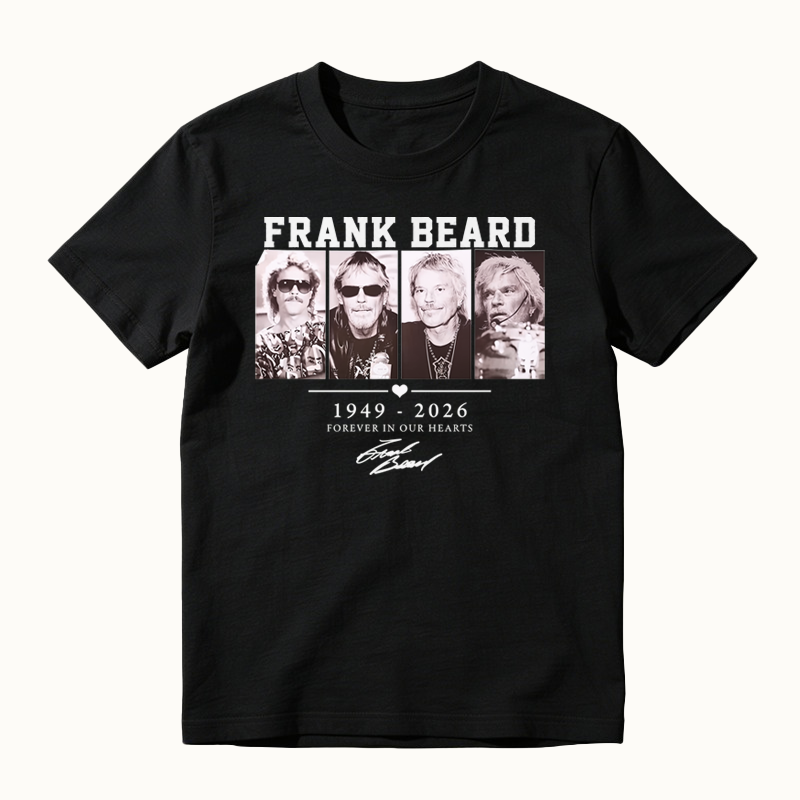 To Honor Frank Beard ZZ Top Drummer Tribute T-shirt, Classic Rock Music Legend Graphic Tee