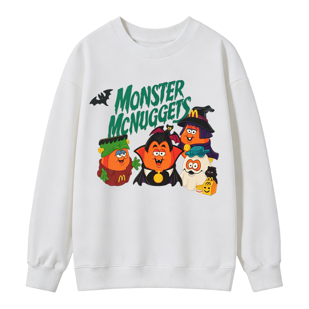 Halloween Retro Spooky Funny Monster Nuggets Sweatshirt
