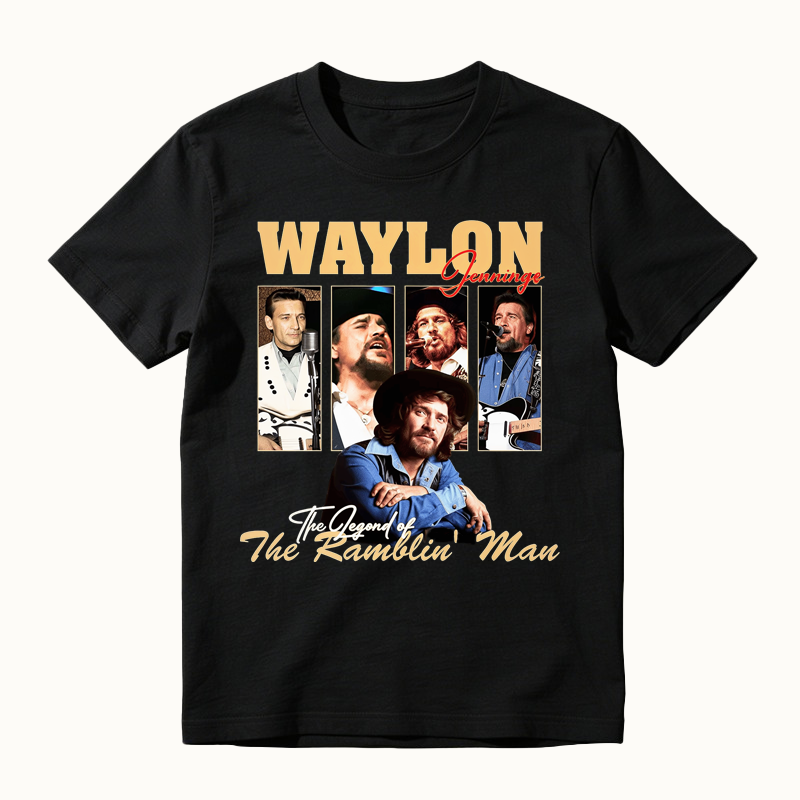 To Honor Waylon Jenning Outlaw Country Tribute T-Shirt