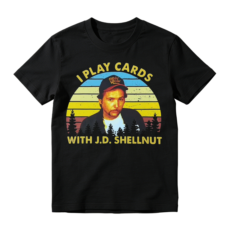 I Play Cards with J.D. Shellnut Funny Retro Graphic Tee