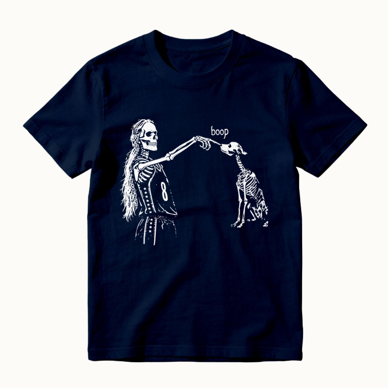 S0phie Point Dog Skeleton Boop Basketball Halloween T-Shirt