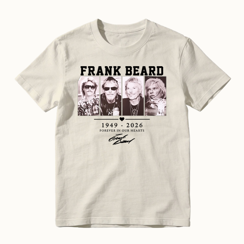 To Honor Frank Beard ZZ Top Drummer Tribute T-shirt, Classic Rock Music Legend Graphic Tee