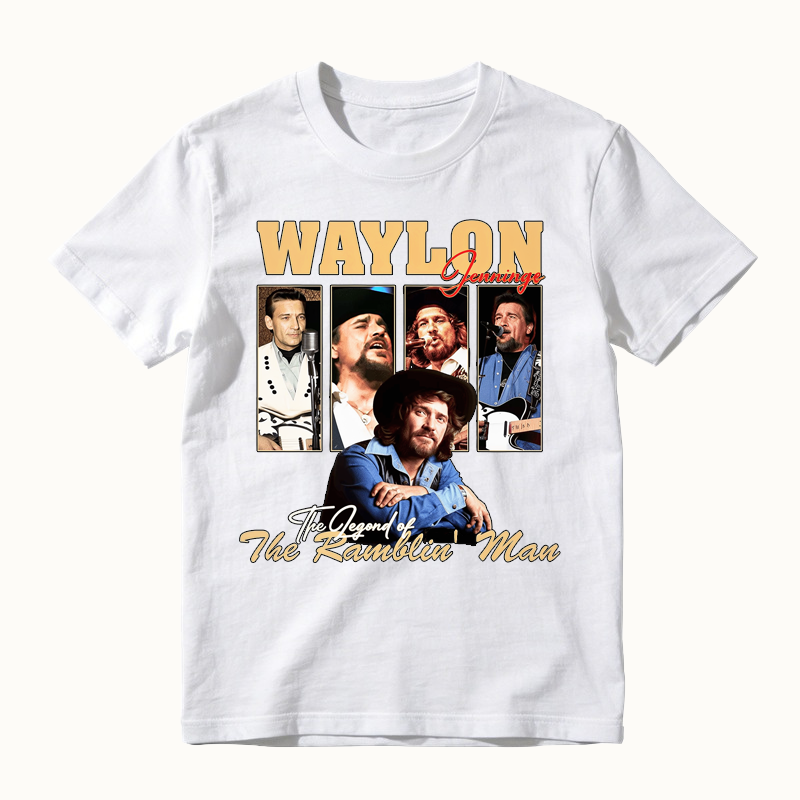 To Honor Waylon Jenning Outlaw Country Tribute T-Shirt