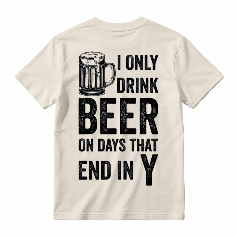 I Only Drink Beer on Days That End in Y Funny Beer Lover T-Shirt