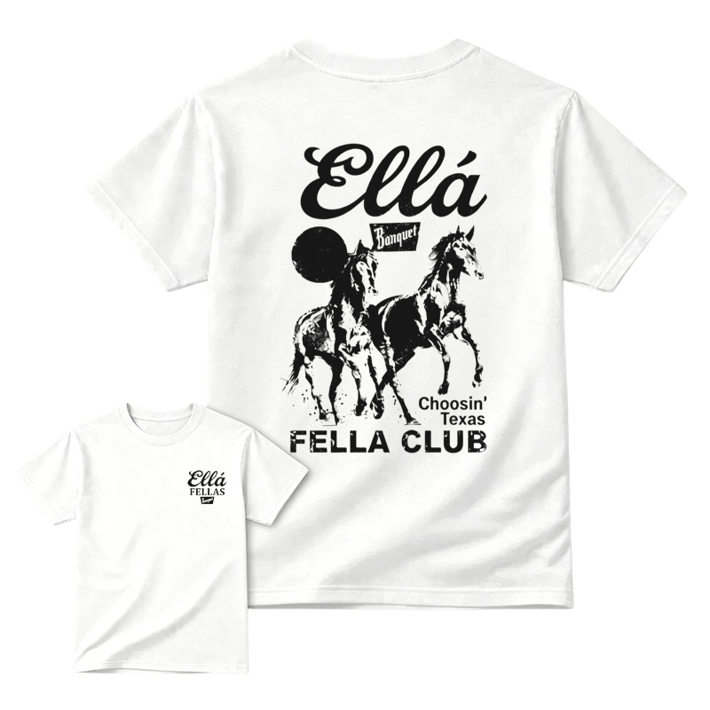🐎🐎Choosin' Texas FELLA CLUB Western Horse Graphic T-Shirt
