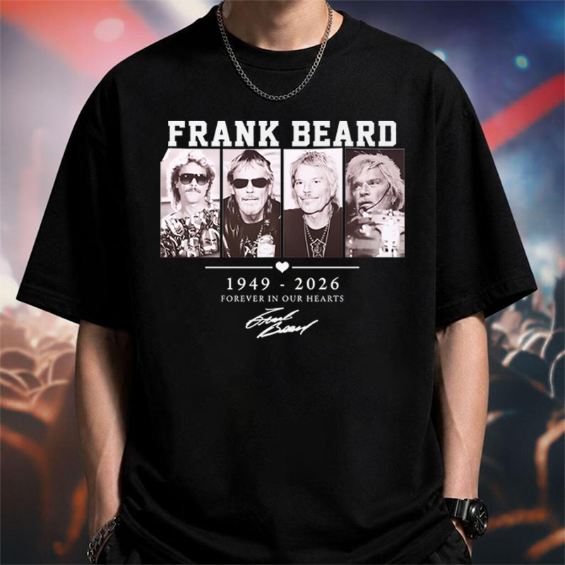 To Honor Frank Beard ZZ Top Drummer Tribute T-shirt, Classic Rock Music Legend Graphic Tee