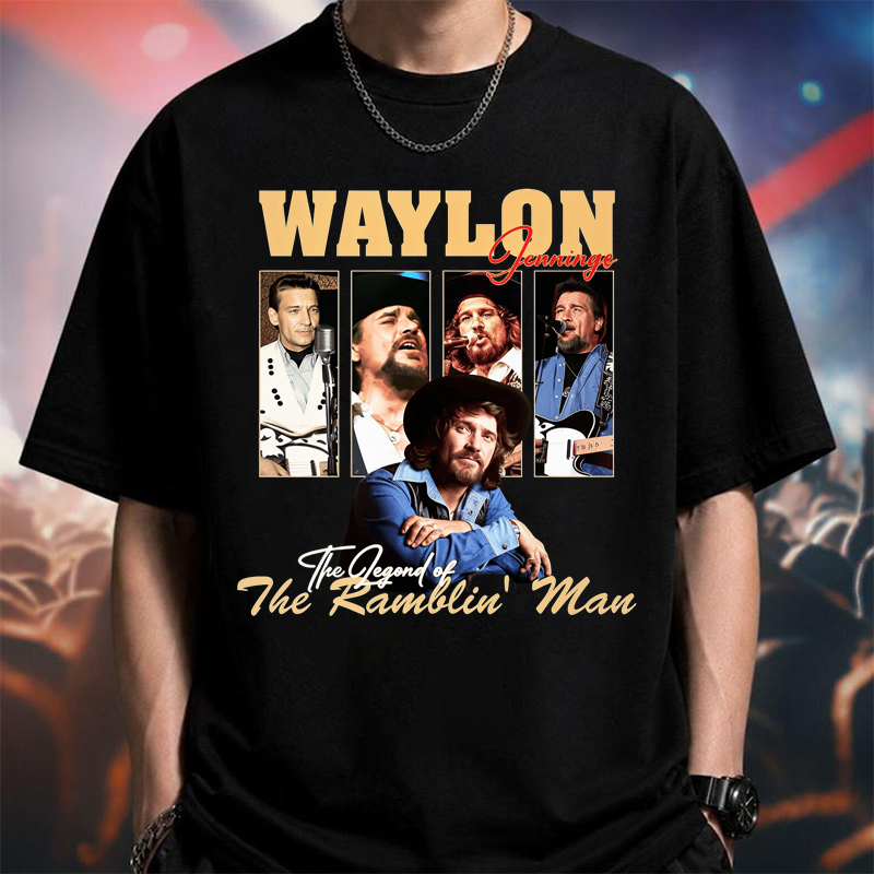 To Honor Waylon Jenning Outlaw Country Tribute T-Shirt