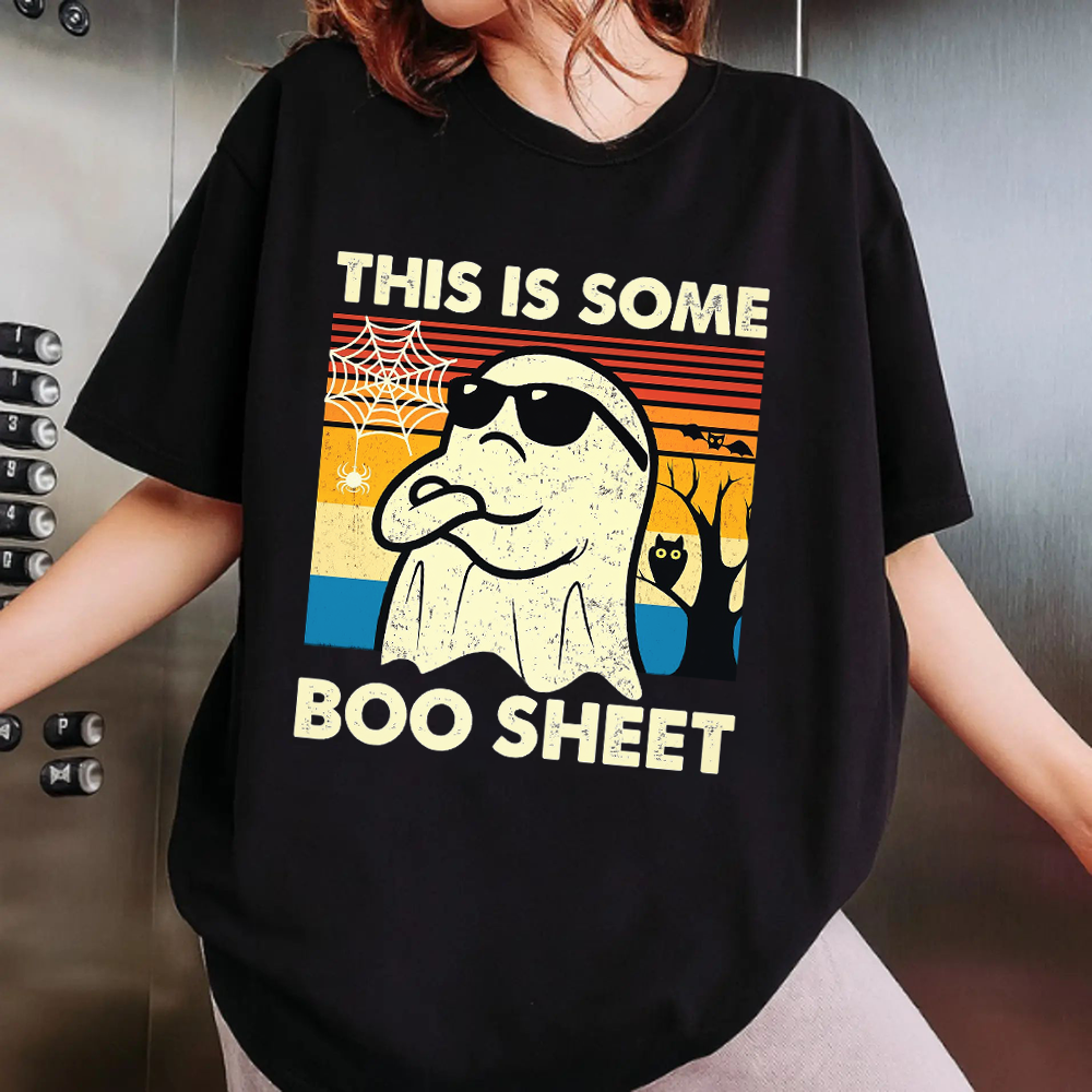 This is Some Boo Sheet Ghost Retro Funny Halloween T-Shirt