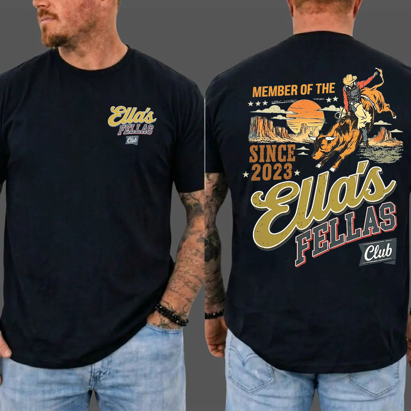 Retro Sunset Western Cowboy Rider Men's T-Shirt