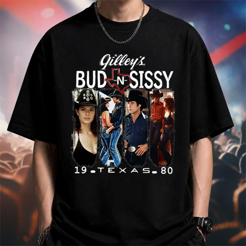 Bud And Sissy Gilleys Texas Urban Cowboy Movie T-Shirt