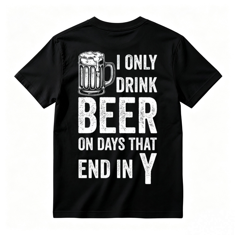 I Only Drink Beer on Days That End in Y Funny Beer Lover T-Shirt