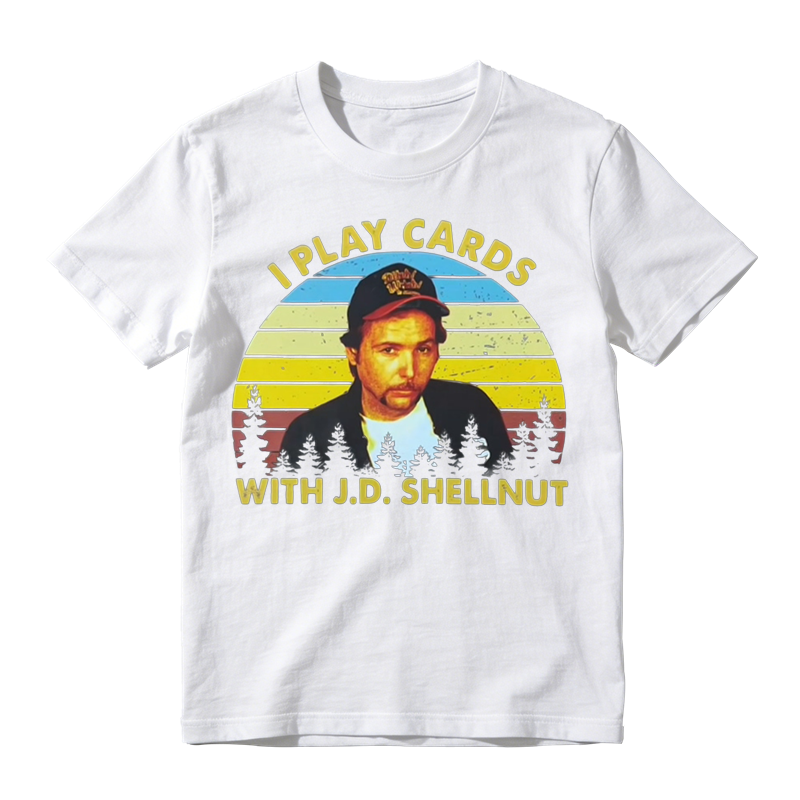 I Play Cards with J.D. Shellnut Funny Retro Graphic Tee