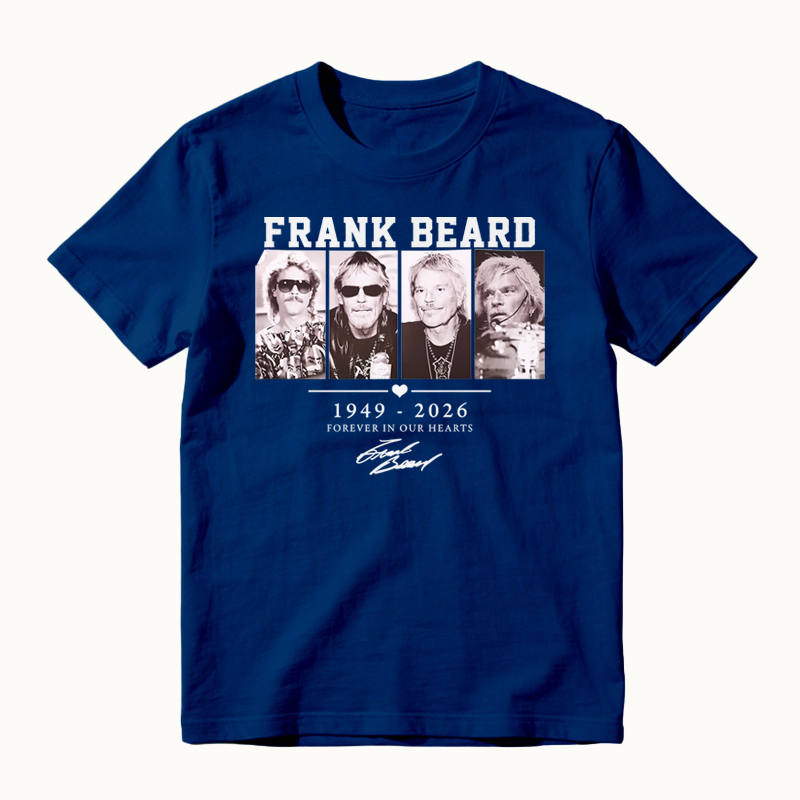 To Honor Frank Beard ZZ Top Drummer Tribute T-shirt, Classic Rock Music Legend Graphic Tee